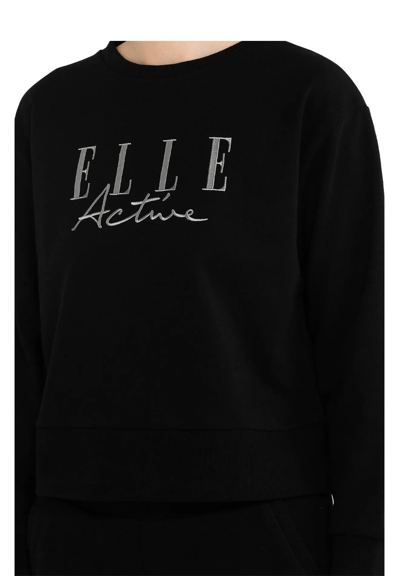 ELLE Active Classical Logo Round Neck Sweater