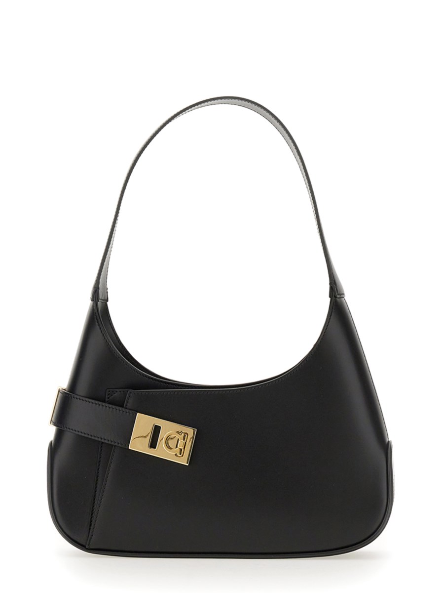 FERRAGAMO    LEATHER SHOULDER HOBO BAG