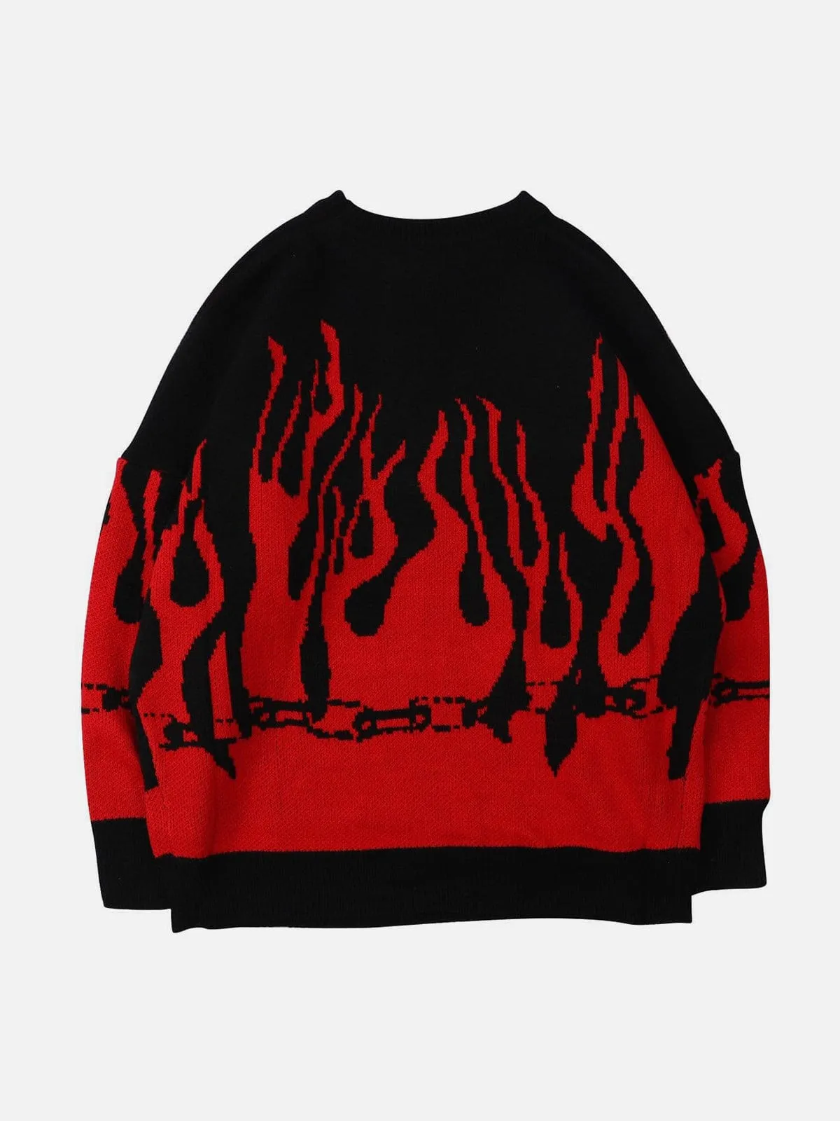 Fire Flame Print Sweater