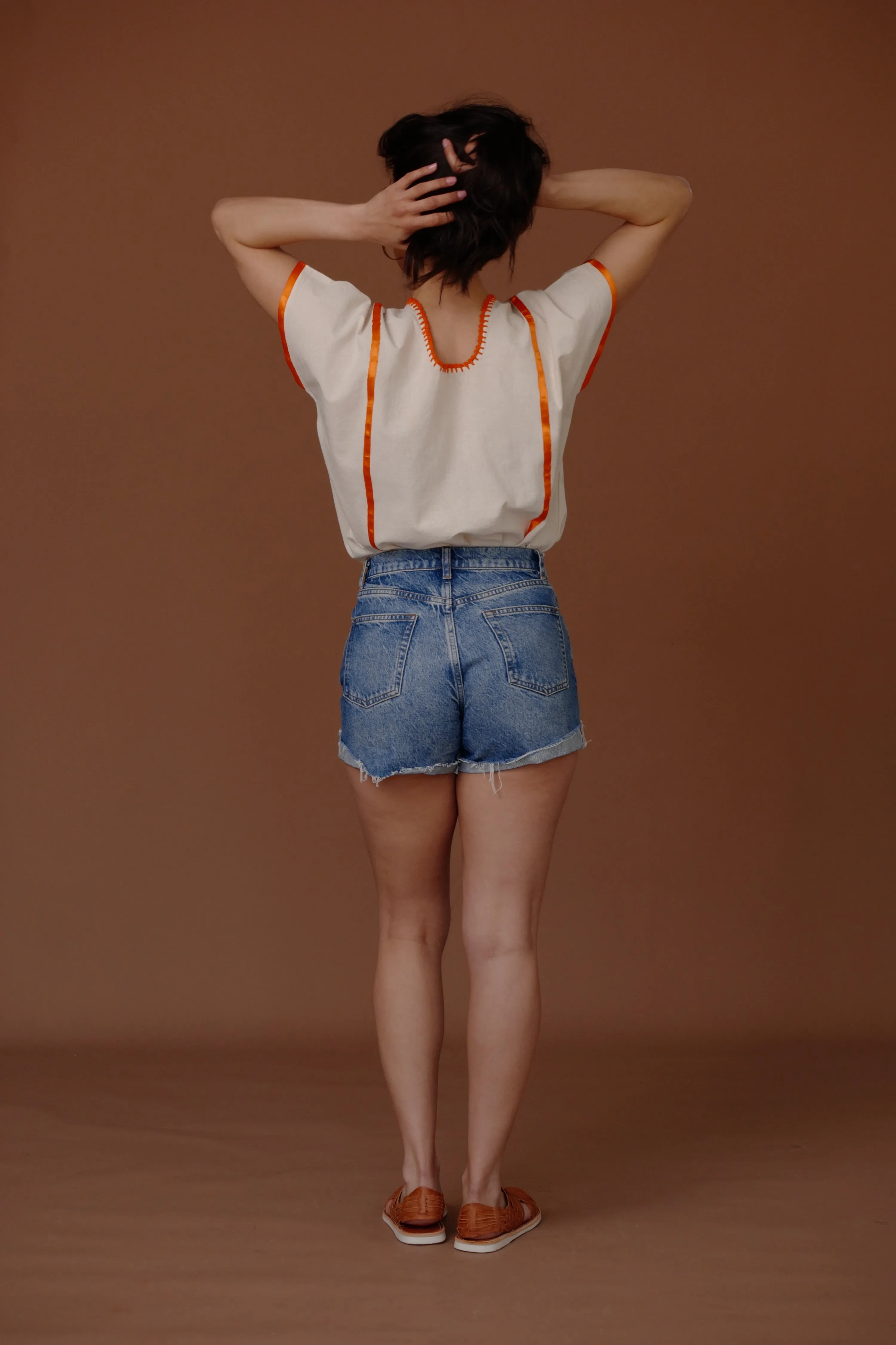 FLOR BOHO BLOUSE / TANGERINE