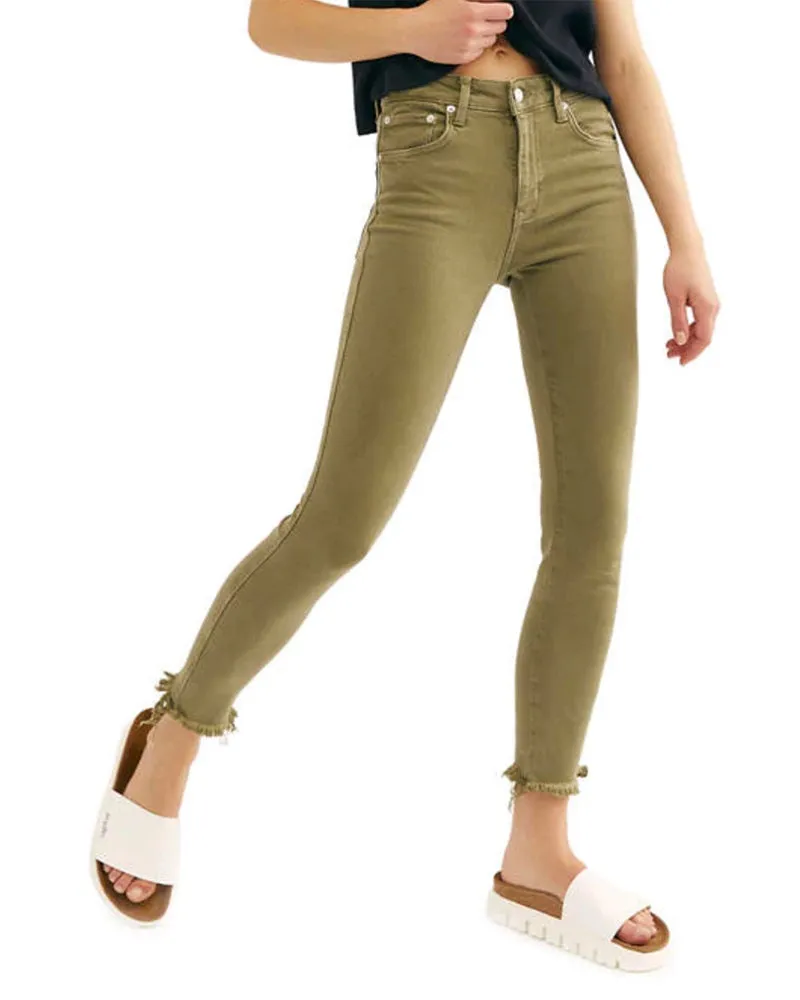 Free People - Raw High Rise Jegging - Army Green