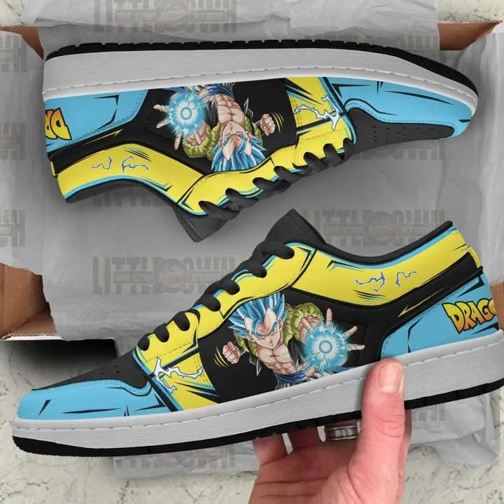 Gogeta Super Saiyan Blue Shoes Custom Dragon Ball Anime JD Low Sneakers