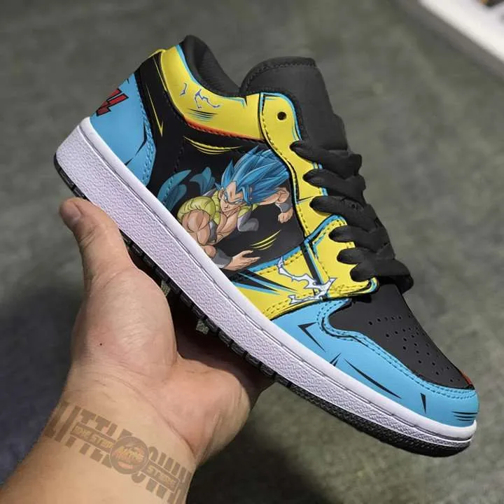 Gogeta Super Saiyan Blue Shoes Custom Dragon Ball Anime JD Low Sneakers