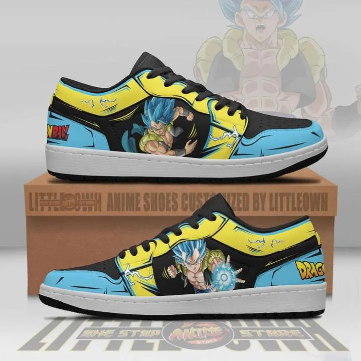 Gogeta Super Saiyan Blue Shoes Custom Dragon Ball Anime JD Low Sneakers