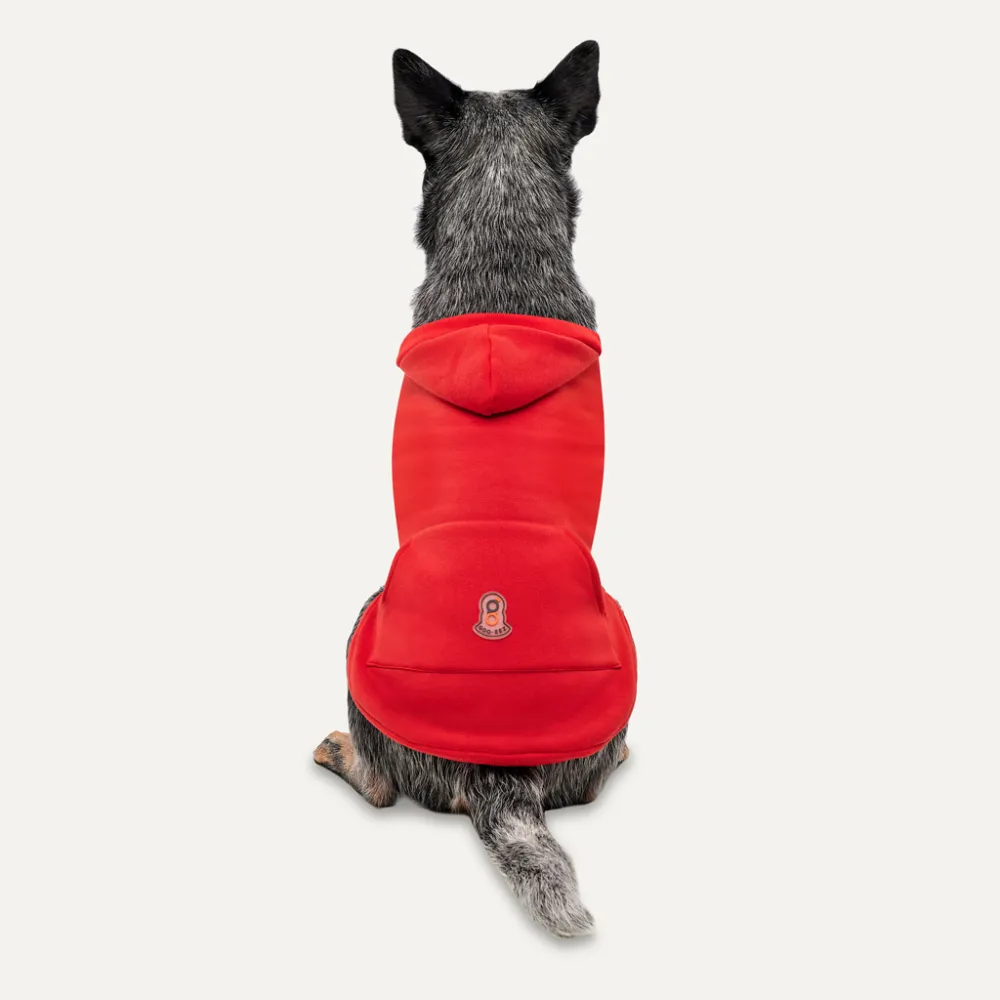 Gooeez Kangaroo Fleece Hoodie L Red/Black