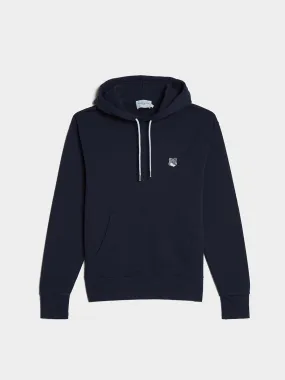 Grey Fox Head Patch Classic Hoodie, Navy