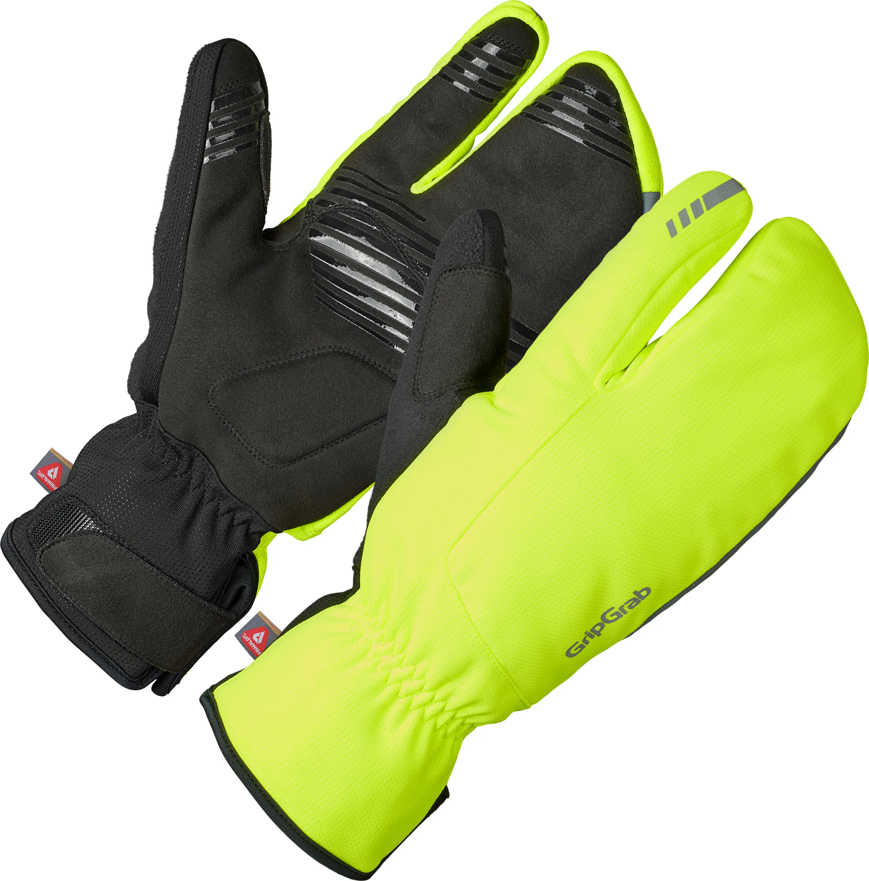 Gripgrab Nordic 2 Windproof Deep Winter Lobster Gloves Yellow Hi-Vis | Buy Gripgrab Nordic 2 Windproof Deep Winter Lobster Glove