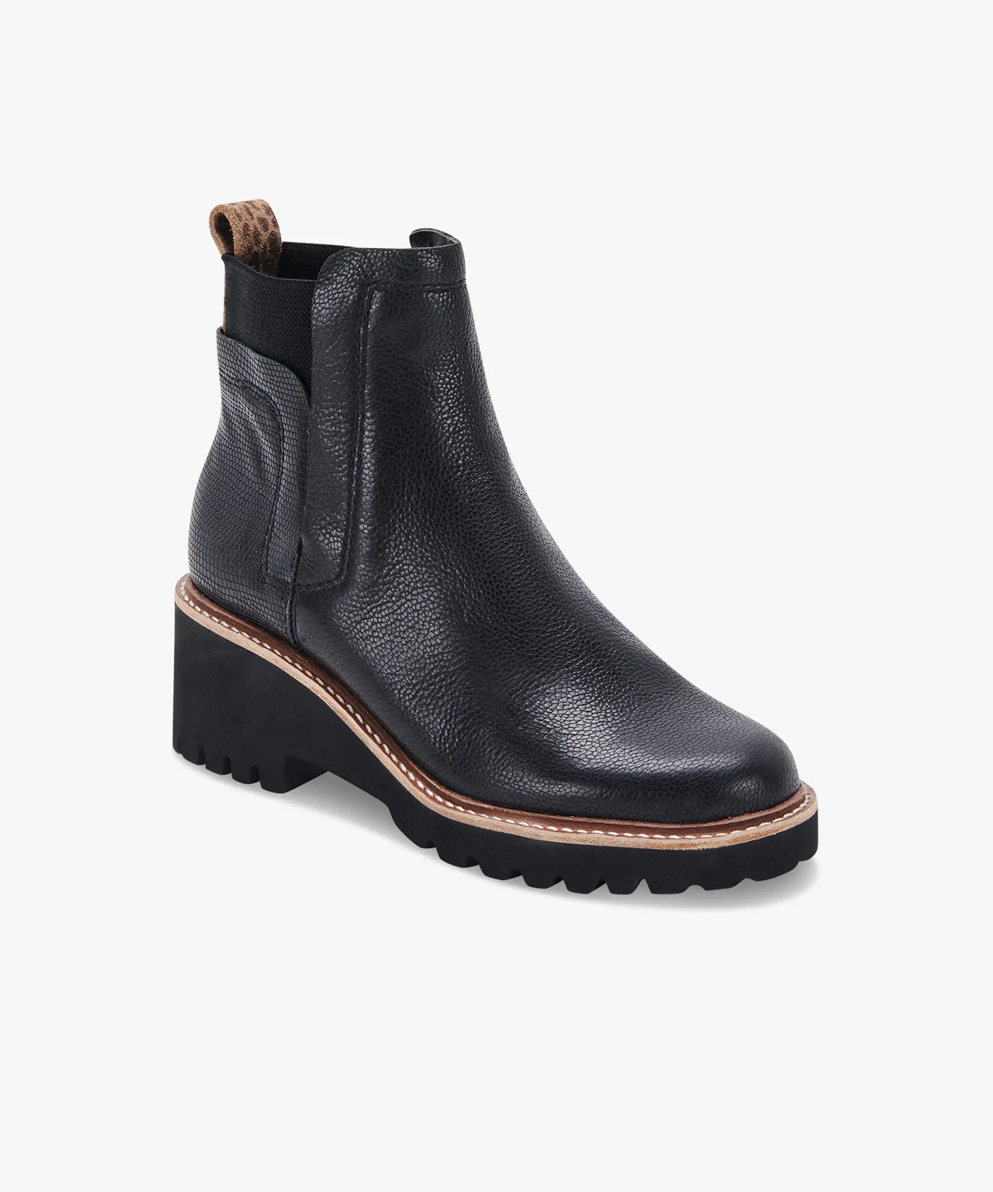 HUEY H2O BOOTS BLACK LEATHER - re:vita