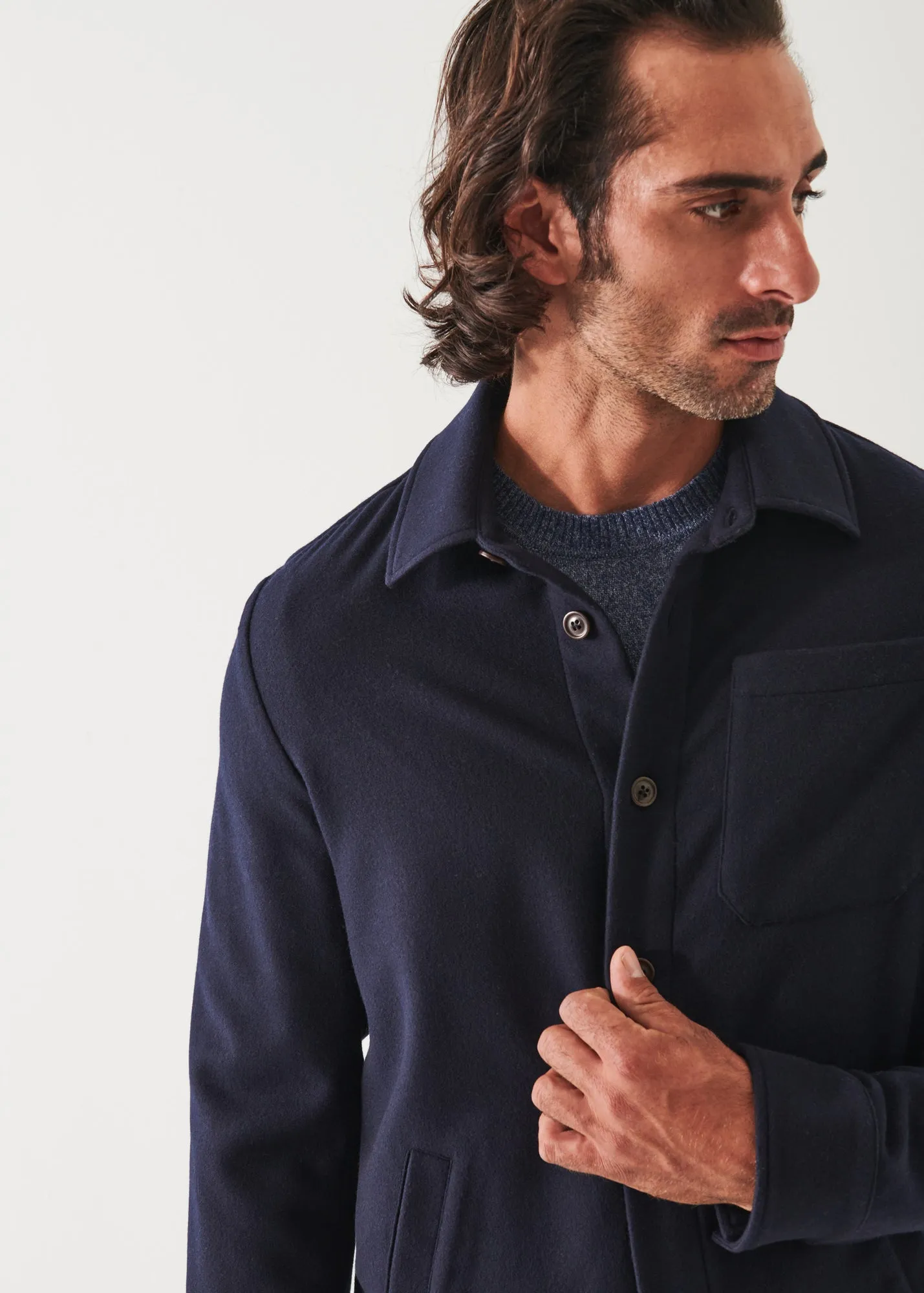 ITALIAN ONE POCKET SHIRT JACKET