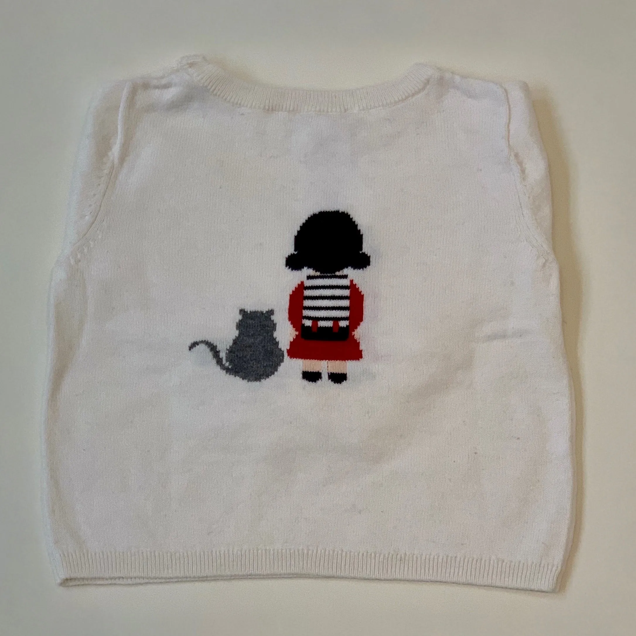 Jacadi White Sweater With Motif: 18 Months