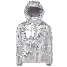 Jordan Craig Metallic Hooded Bubble Toddler Jacket Metallic Silver