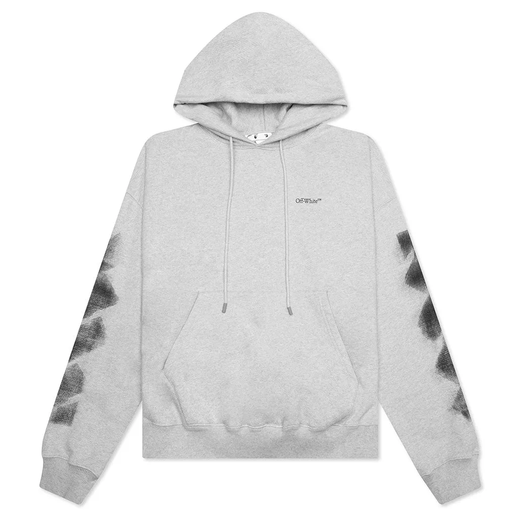 Jumbo Arrow Boxy Hoodie - Melange Grey/Black