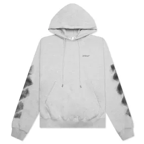 Jumbo Arrow Boxy Hoodie - Melange Grey/Black