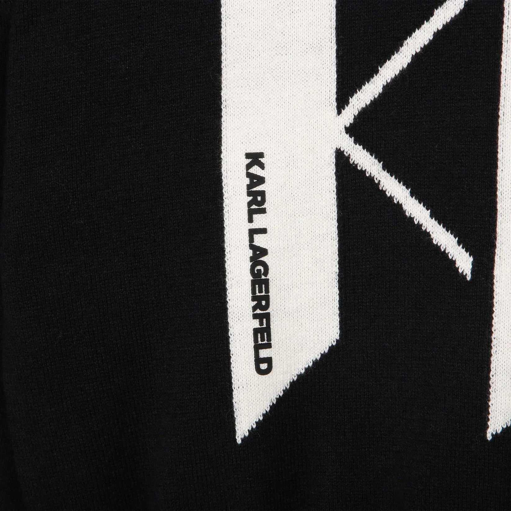 Karl Lagerfeld Mocked Neck KL Logo Sweater