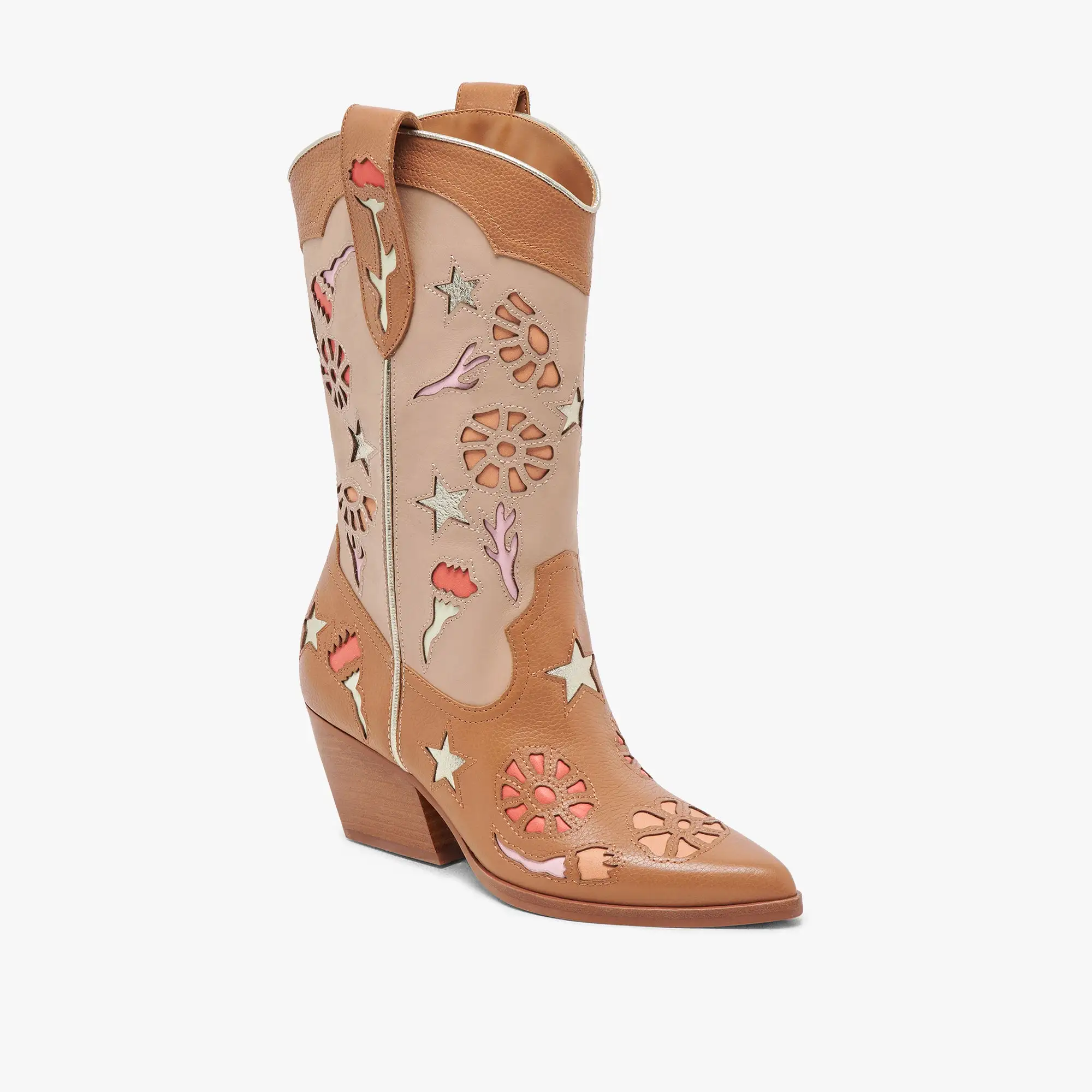 LASSIE BOOTS TAN MULTI LEATHER