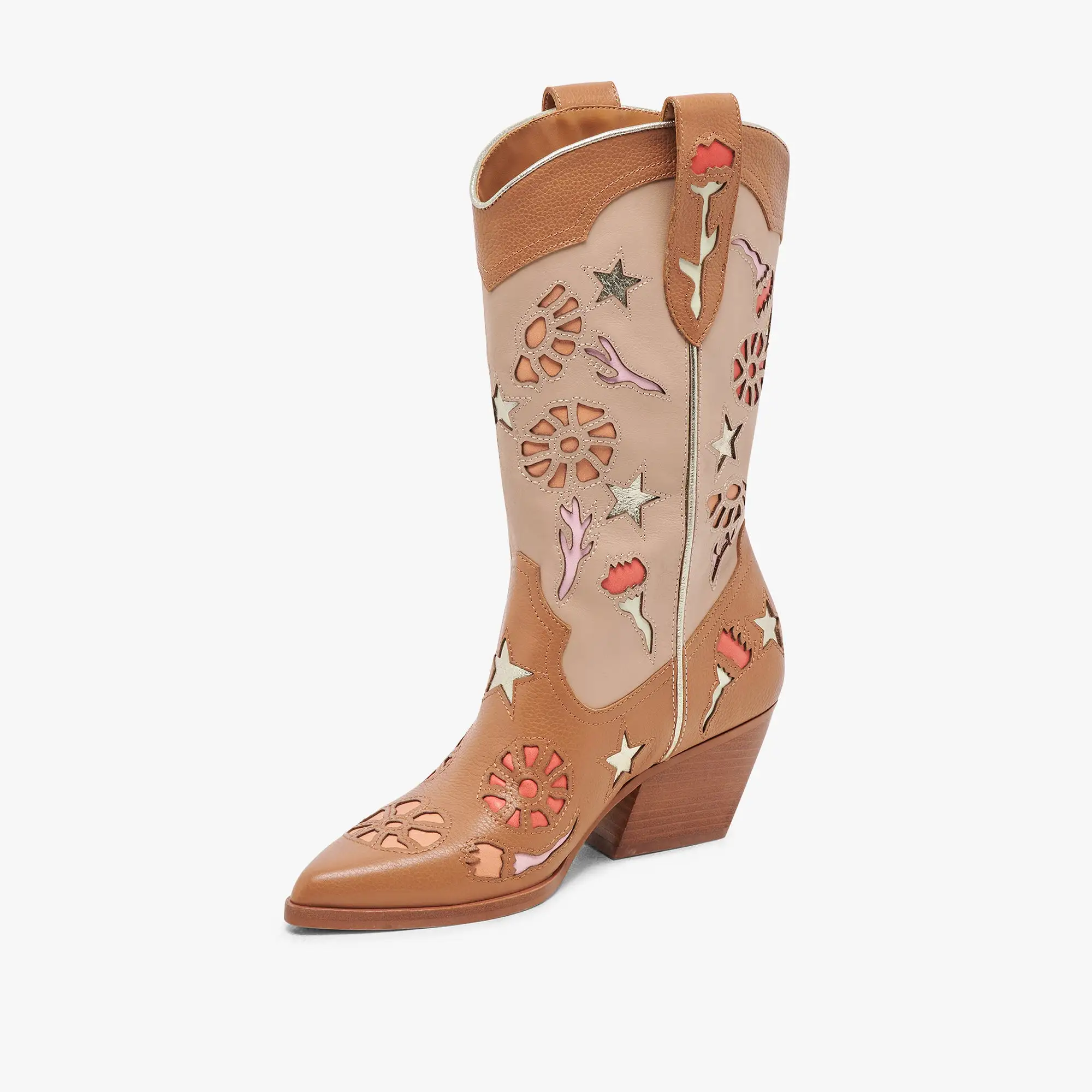 LASSIE BOOTS TAN MULTI LEATHER