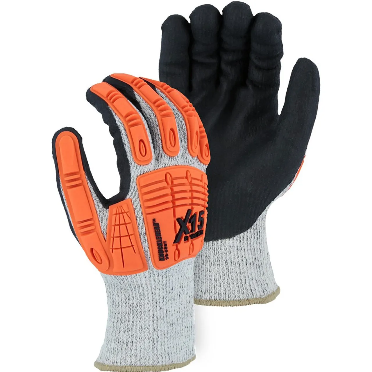 Majestic A5 Cut Level Winter Lined Watchdog Gloves with Nitrile Palm 35-5567 - Case of 120 Pair