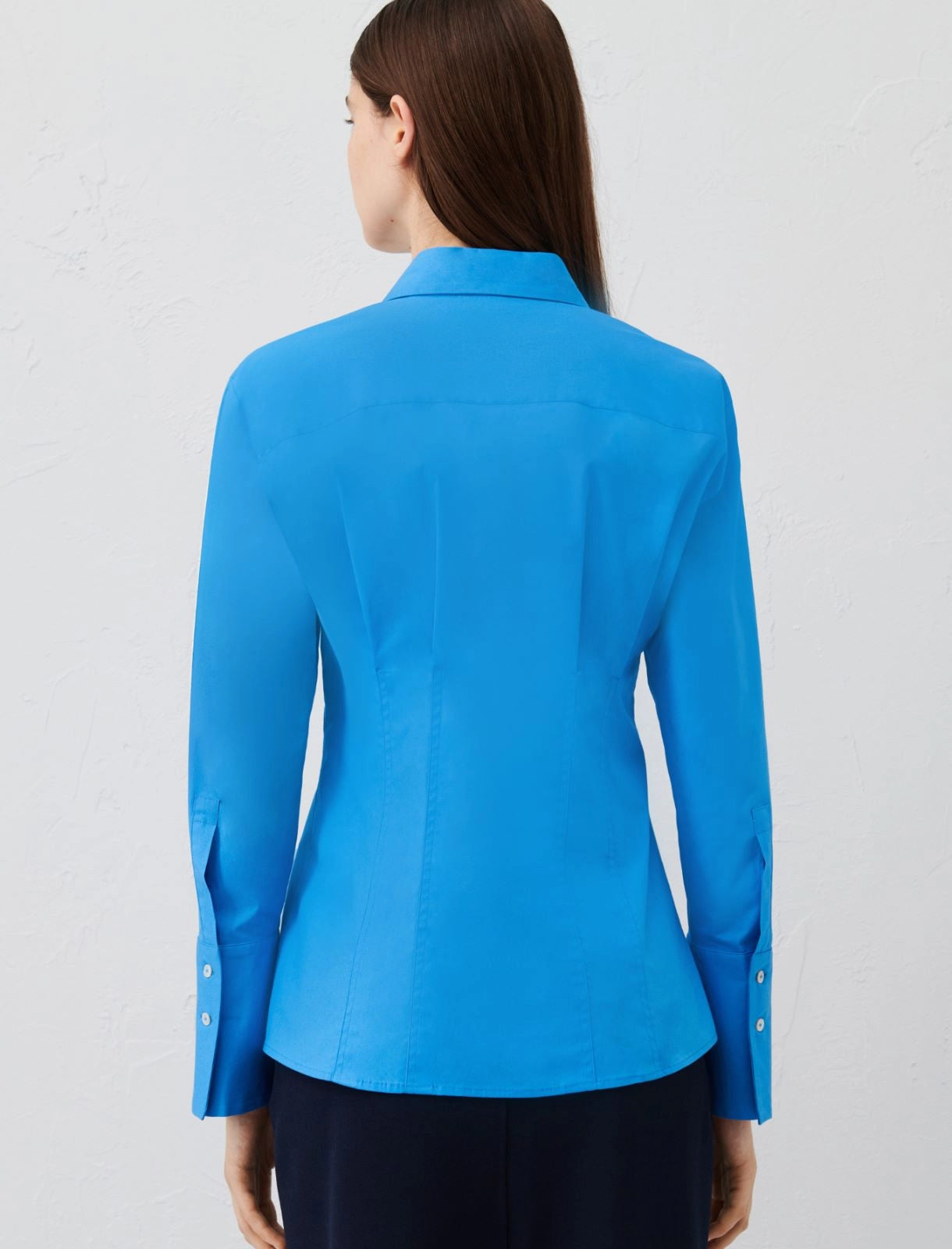 Marella Felix Cotton Shirt in Deep Blue