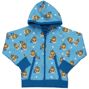 Maxomorra Monkey Organic Cotton Reversible Zip Hoodie