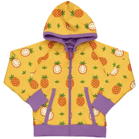 Maxomorra Pineapple Organic Cotton Reversible Zip Hoodie