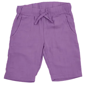 Maxomorra Purple Muslin Knee Shorts