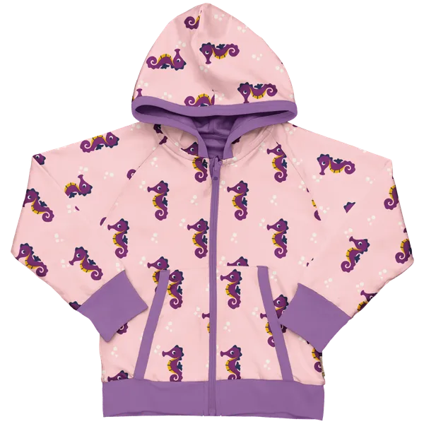 Maxomorra Seahorse Organic Cotton Reversible Zip Hoodie