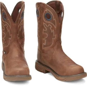 Men's Justin Barley Cowhide  Work Boots