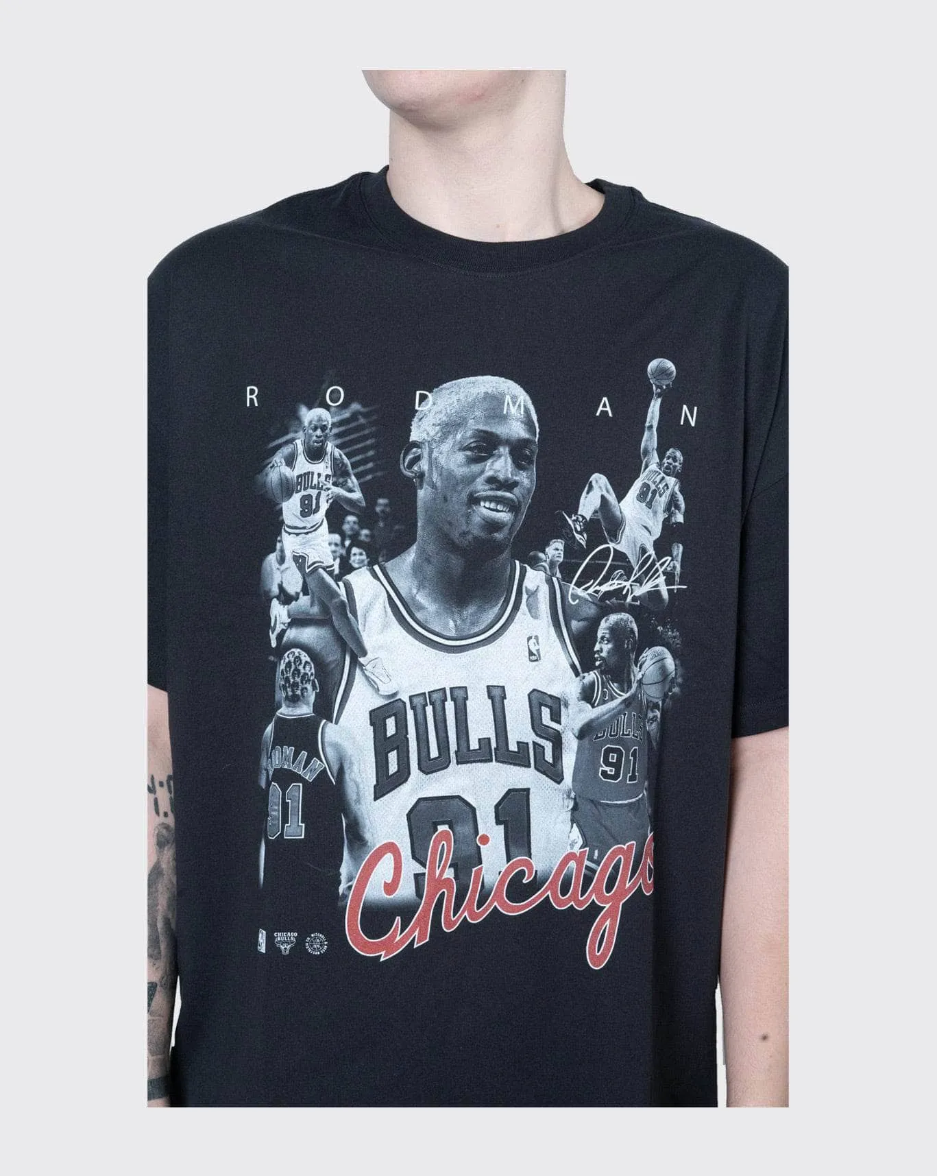 Mitchell & Ness Chicago Bulls Rodman Player Photo Tee