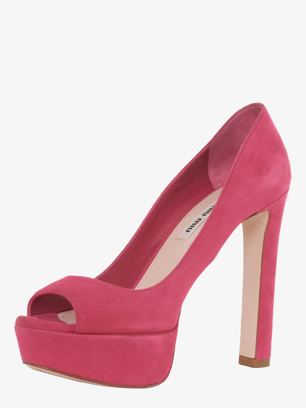 Miu Miu Fuchsia open toe shoe in suede