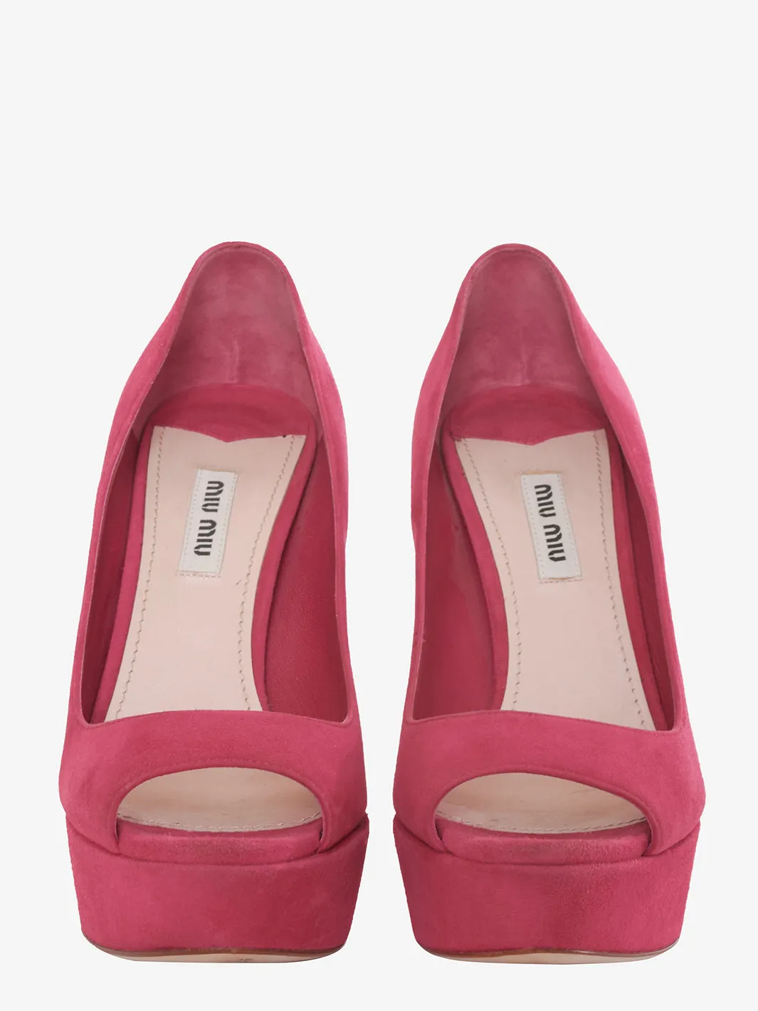 Miu Miu Fuchsia open toe shoe in suede