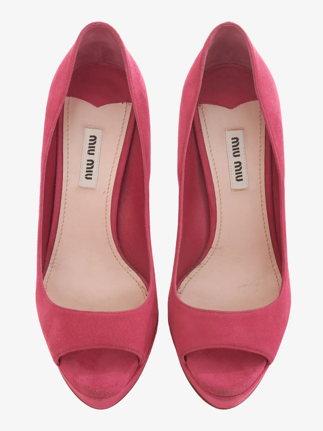 Miu Miu Fuchsia open toe shoe in suede