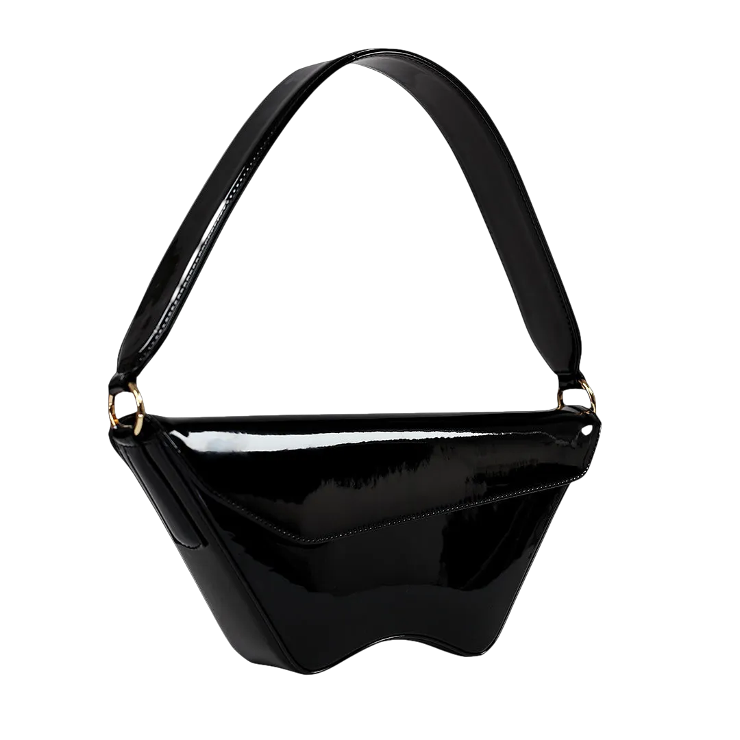 Nadira - Patent Black - Shoulder Bag