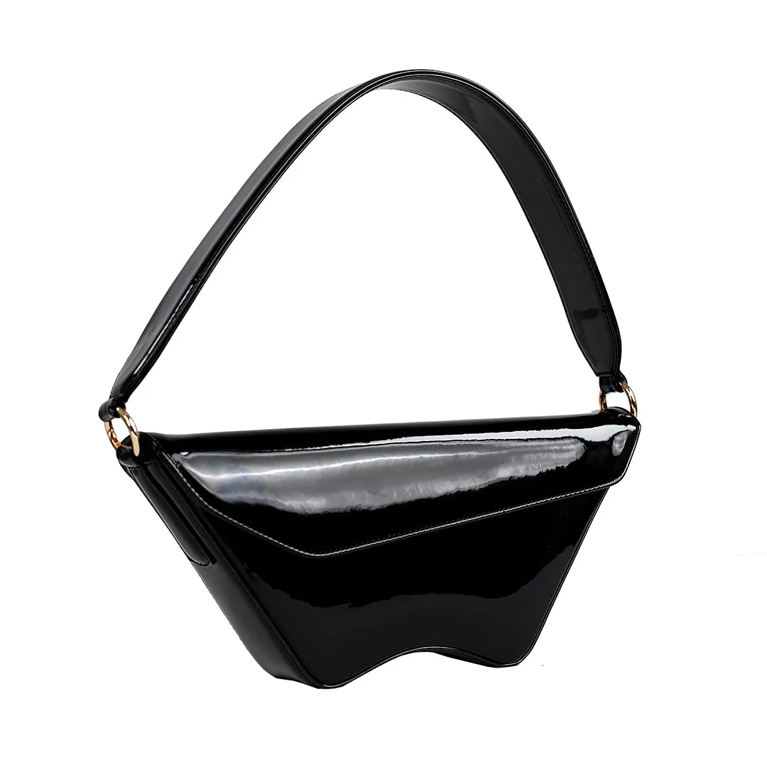 Nadira - Patent Black - Shoulder Bag