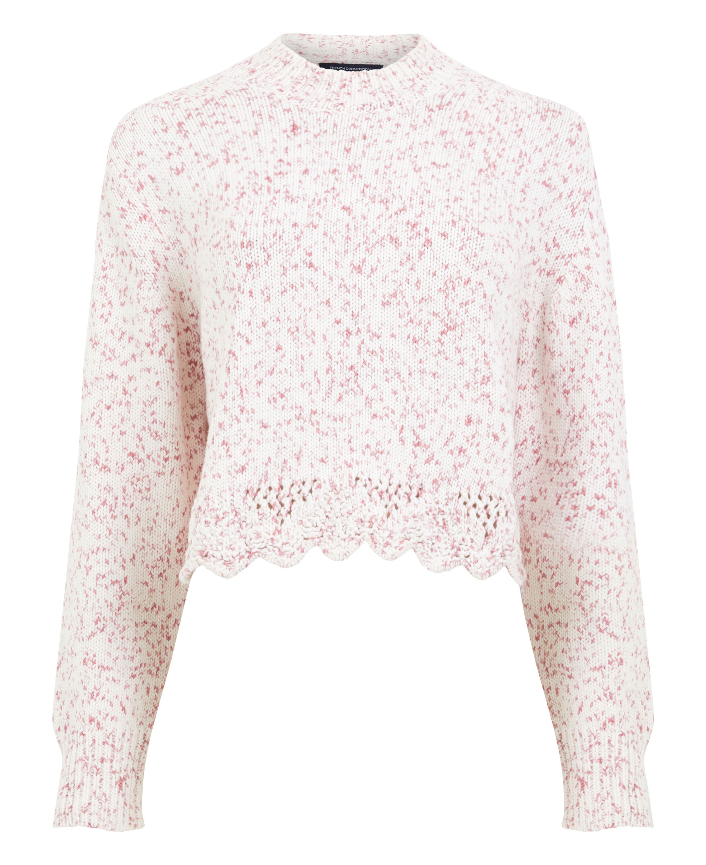 Nevanna Recycled Scallop Hem Sweater                             Rose Kiss