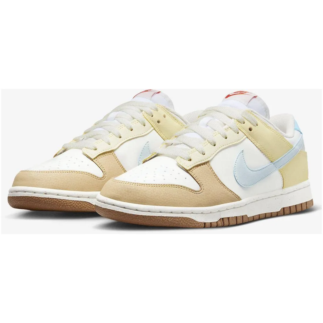 Nike Women's Dunk Low Shoes - Summit White / Aquarius Blue / Soft Yellow / Glacier Blue