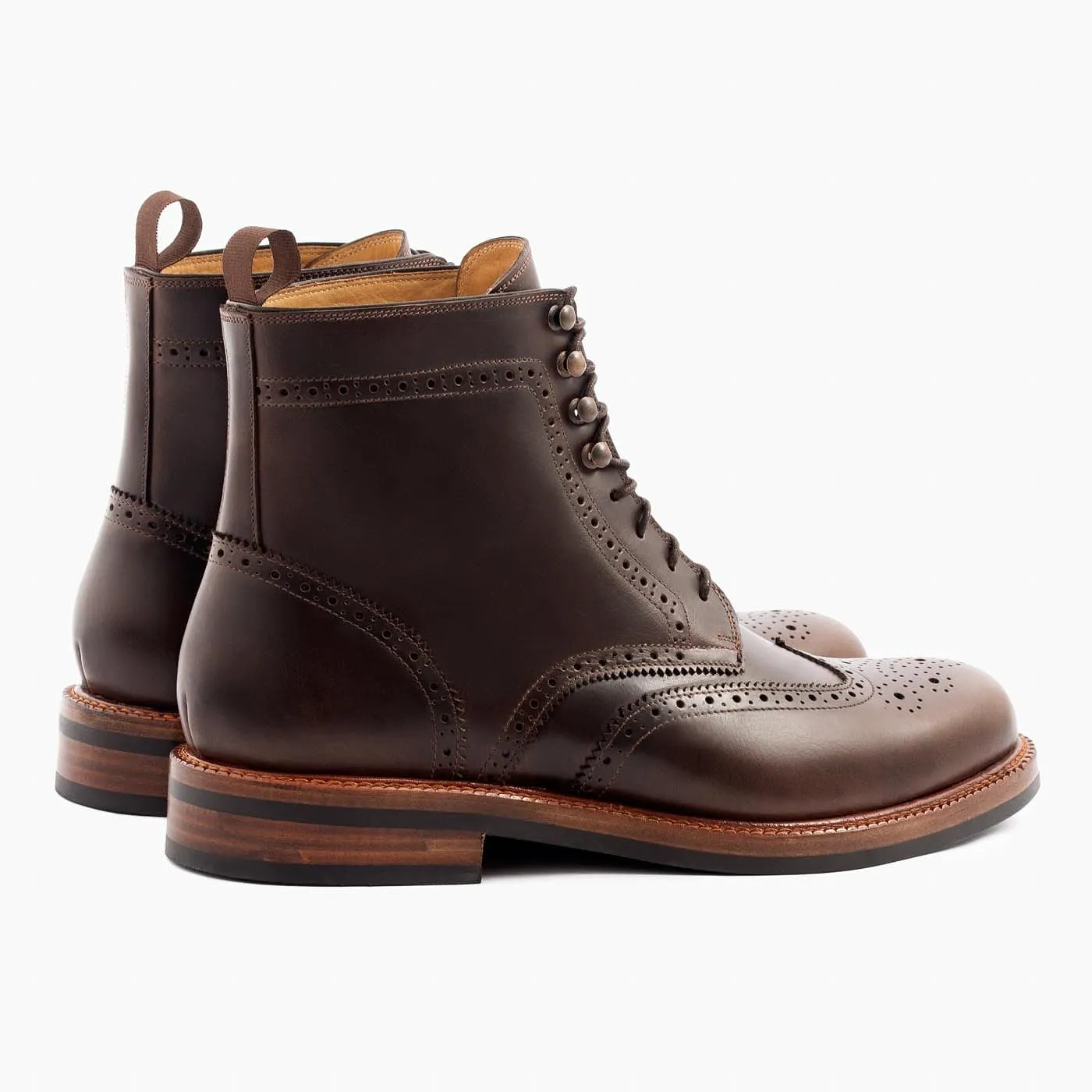 Nolan Brogue Boots - Pull-Up - Men's