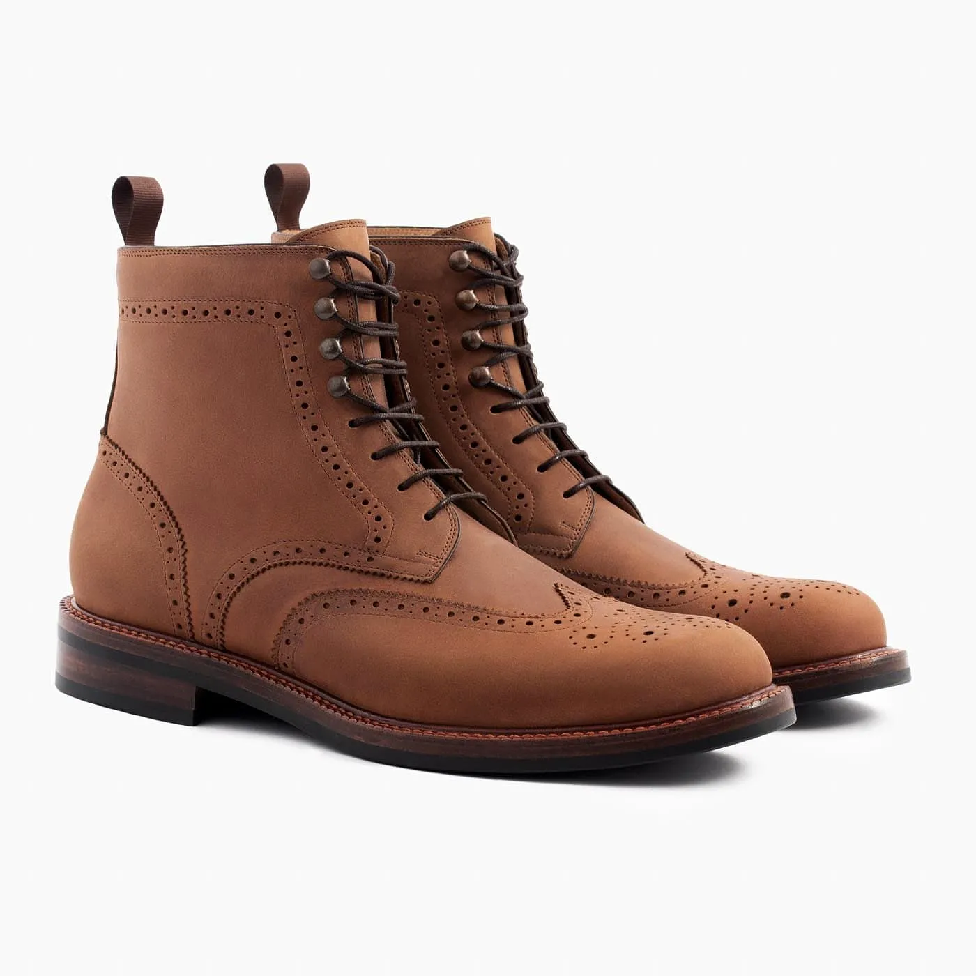 Nolan Brogue Boots - Pull-Up - Men's