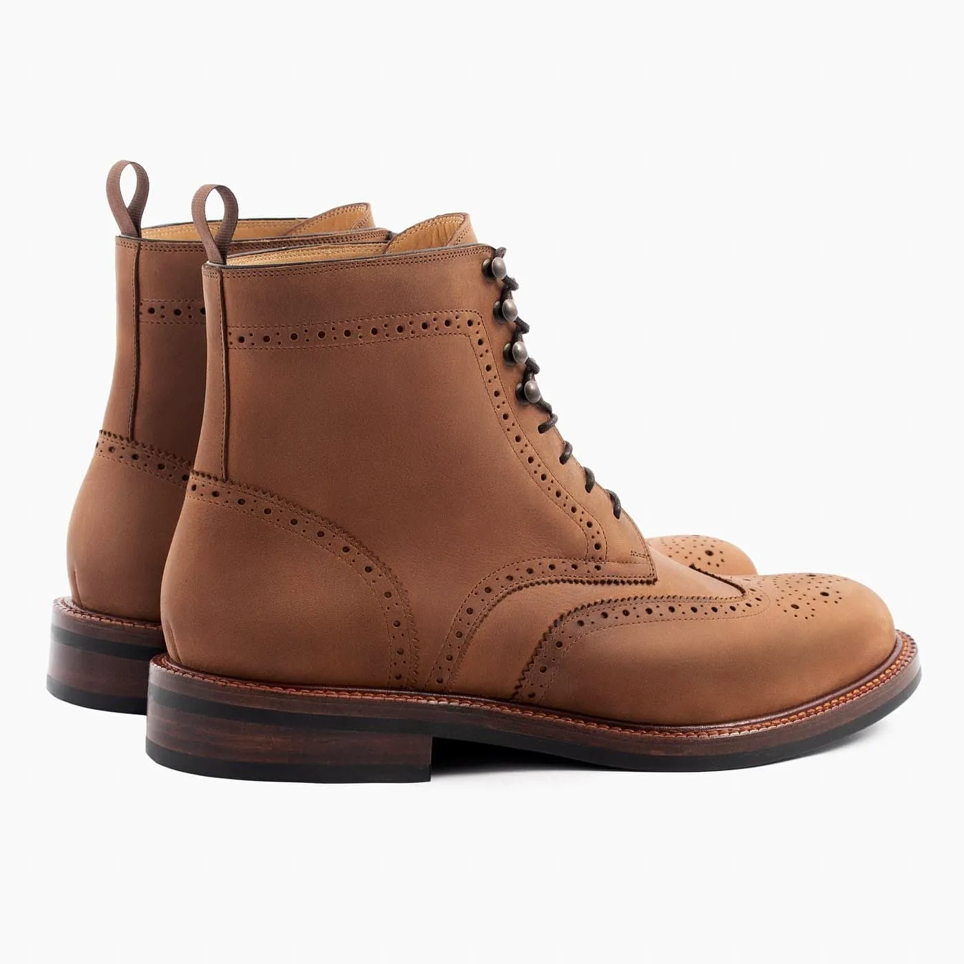 Nolan Brogue Boots - Pull-Up - Men's