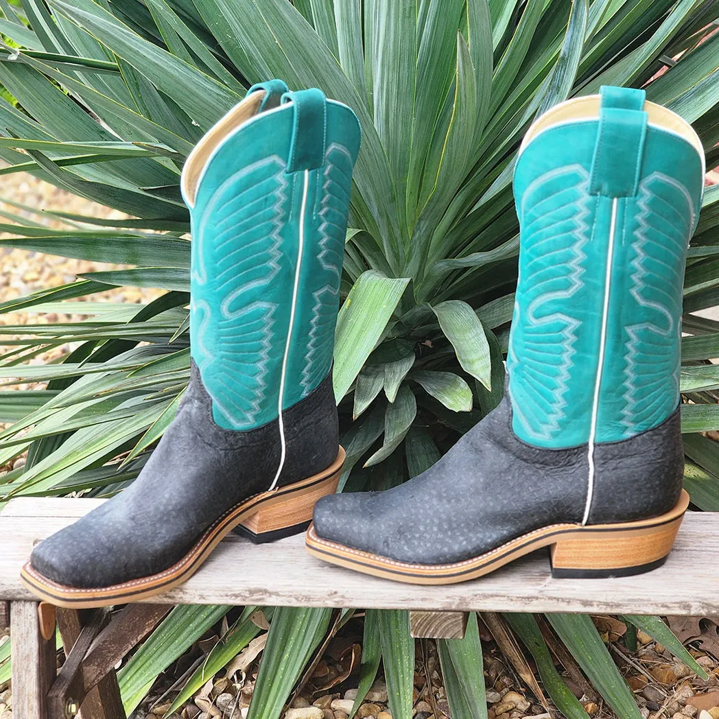 Olathe Men's Turquoise & Grey Carpincho Boots