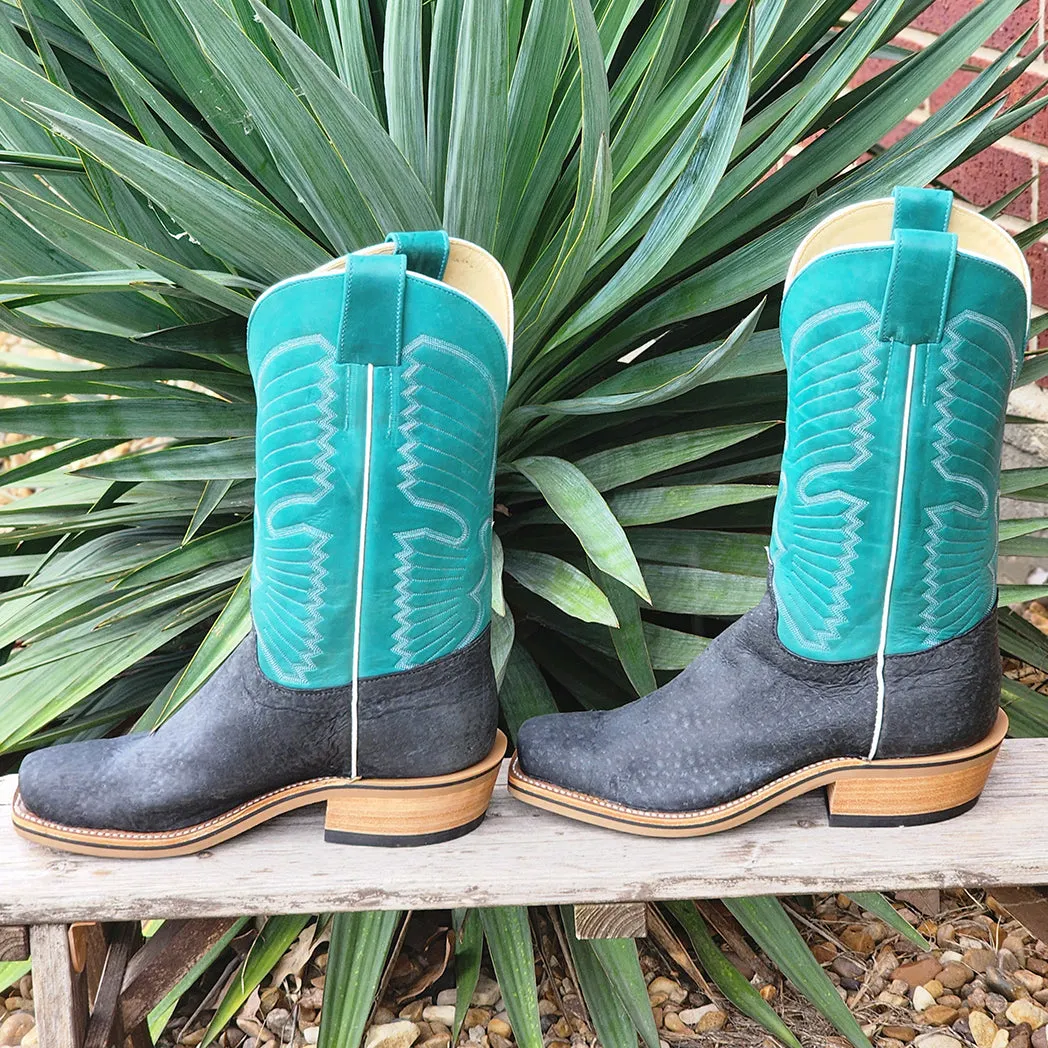 Olathe Men's Turquoise & Grey Carpincho Boots