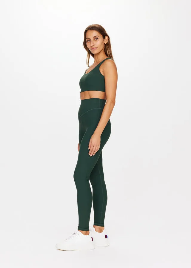 Peached High Rise Pant - British Racing Green