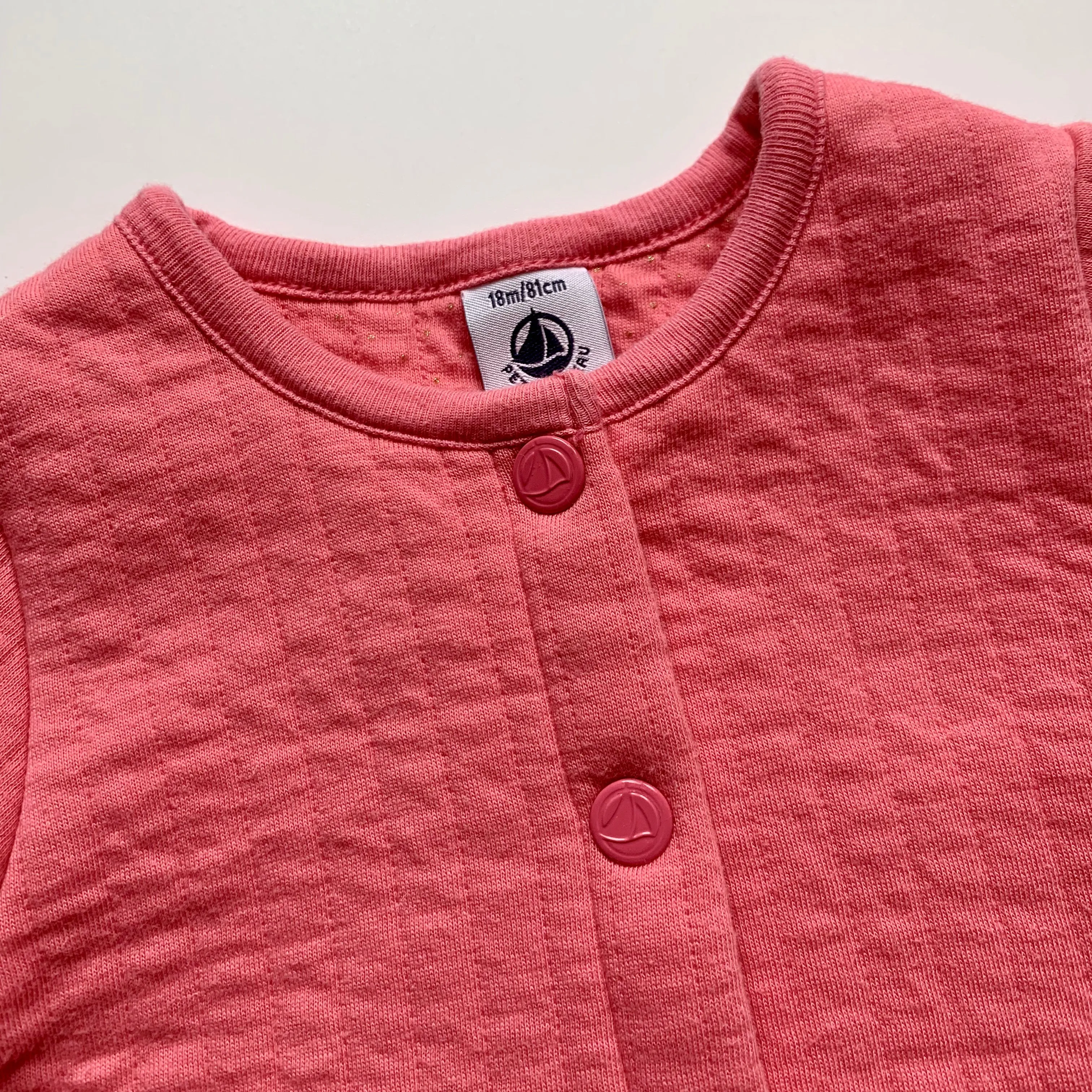 Petit Bateau Pink Sweater Cardigan: 18 Months