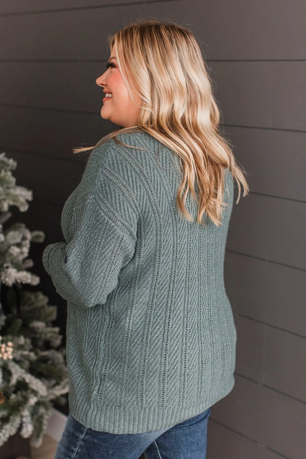 Pique Your Interest Knit Sweater- Dusty Olive