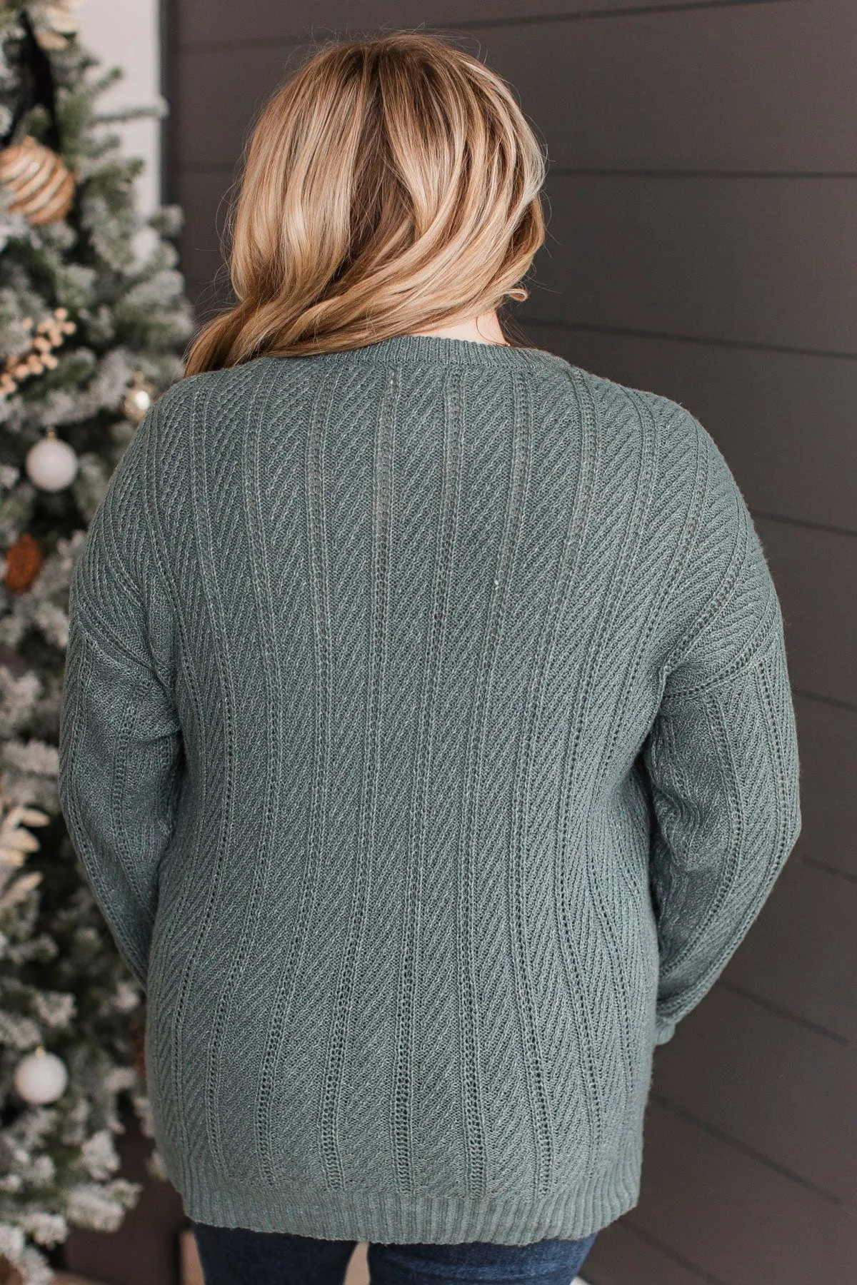 Pique Your Interest Knit Sweater- Dusty Olive