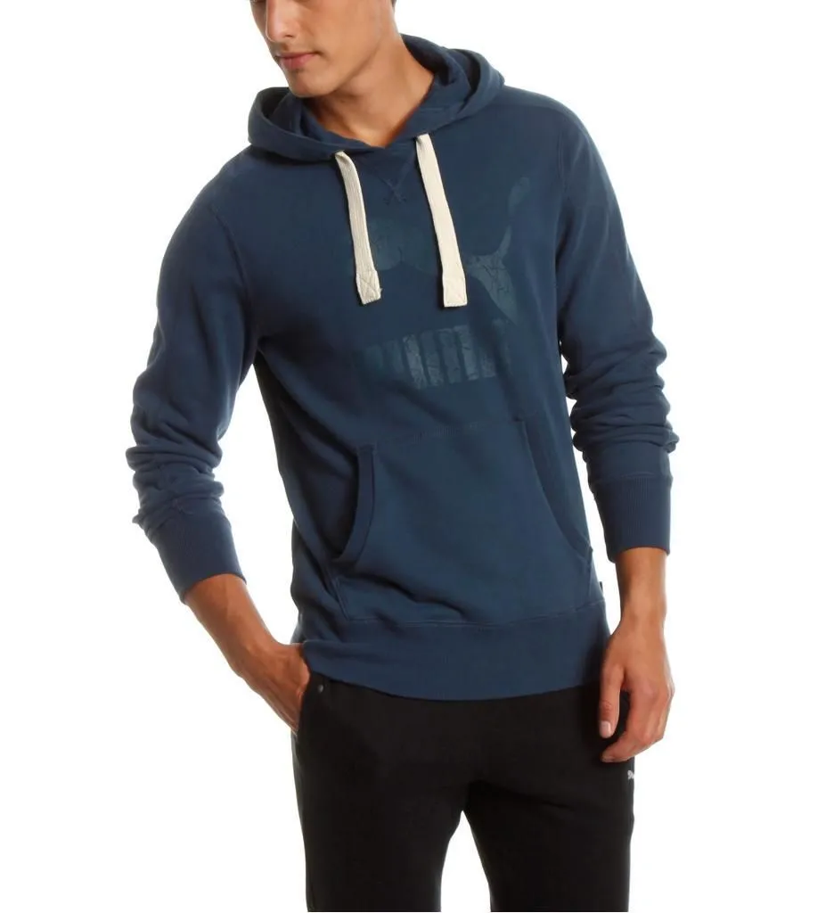 PUMA Heritage Logo Hoodie Sweatshirt Blue