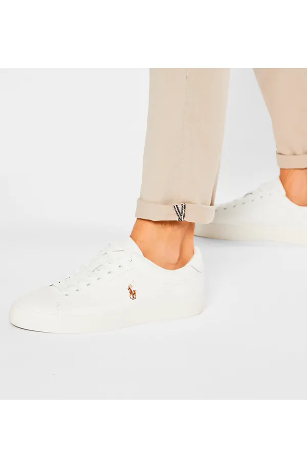 Ralph Lauren Longwood Leather Sneaker White