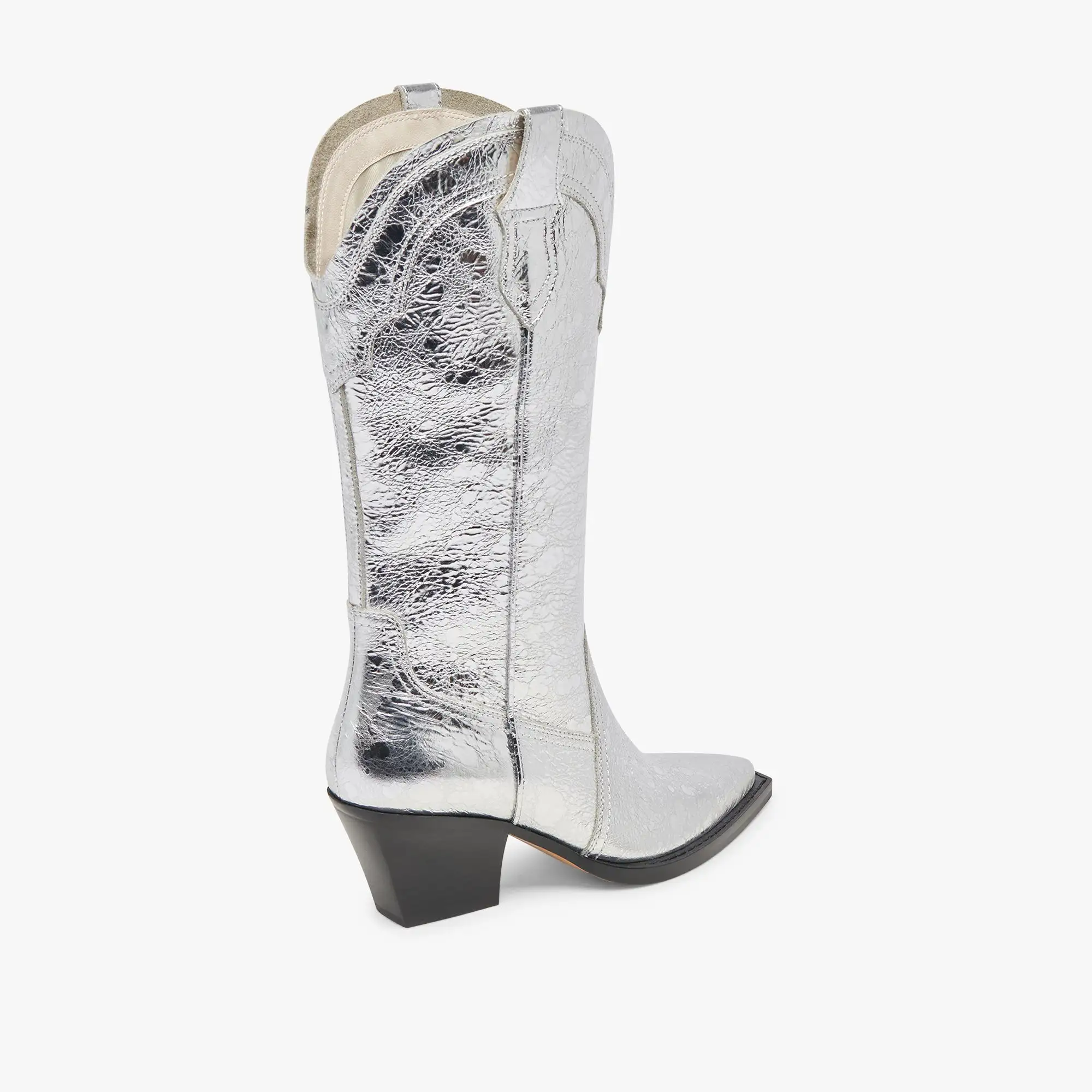 RASIMA BOOTS SILVER DISTRESSED LEATHER