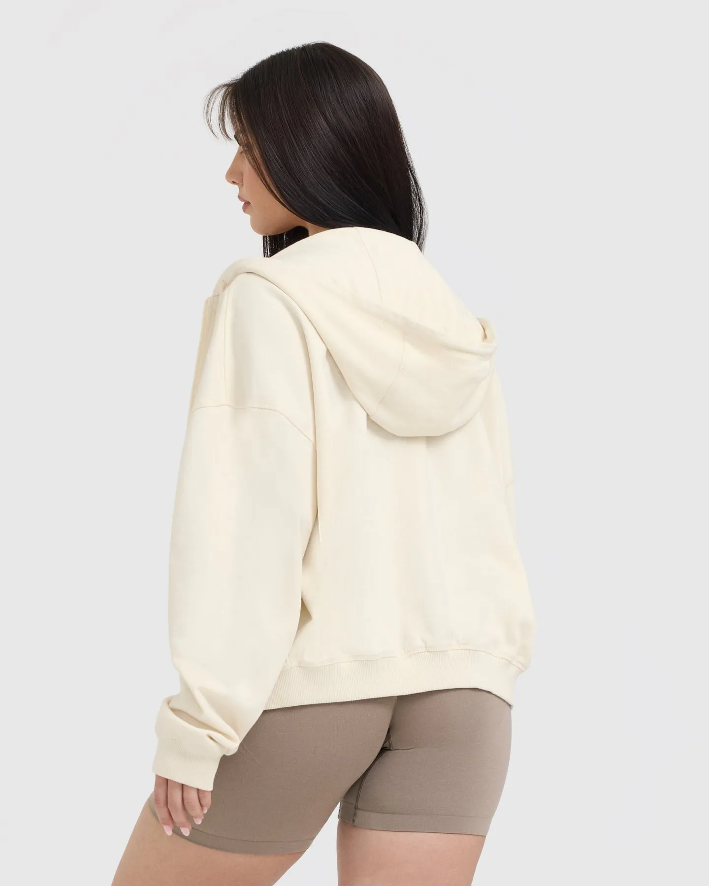 Raw Lounge Oversized Zip Hoodie | Off White