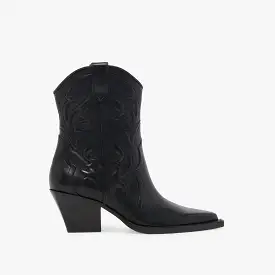 RIMONA BOOTIES BLACK LEATHER