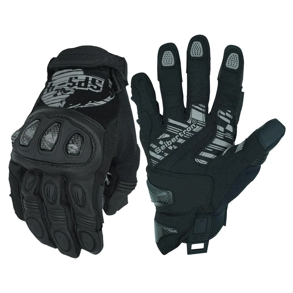 Seibertron Youth SPS-4 Winter Cold Weather Motorcycle Gloves Rainproof Riding with Touchscreen Warm Gauntlet for Boys and Girls